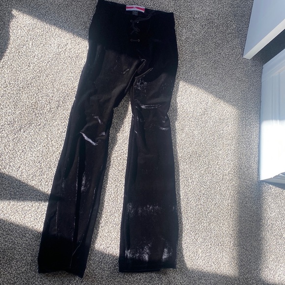 Wet Seal Pants - Black velvet bellbottoms NWT